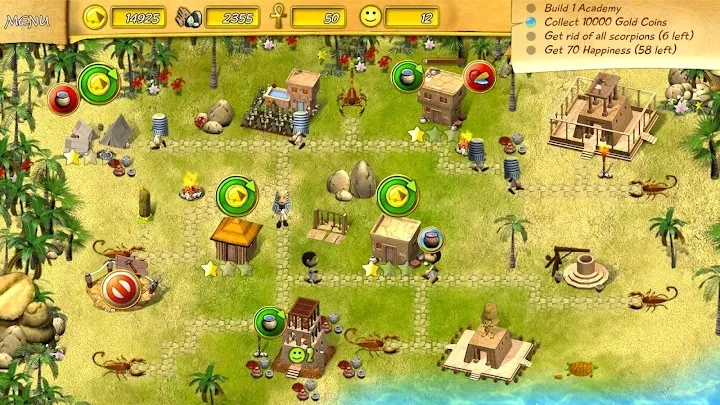 Screenshot des Spiels: Detailansicht des Gebäudes